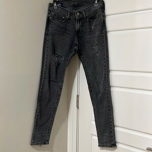 Abercrombie & Fitch Grey Denim Jeans Mens Size 28x30